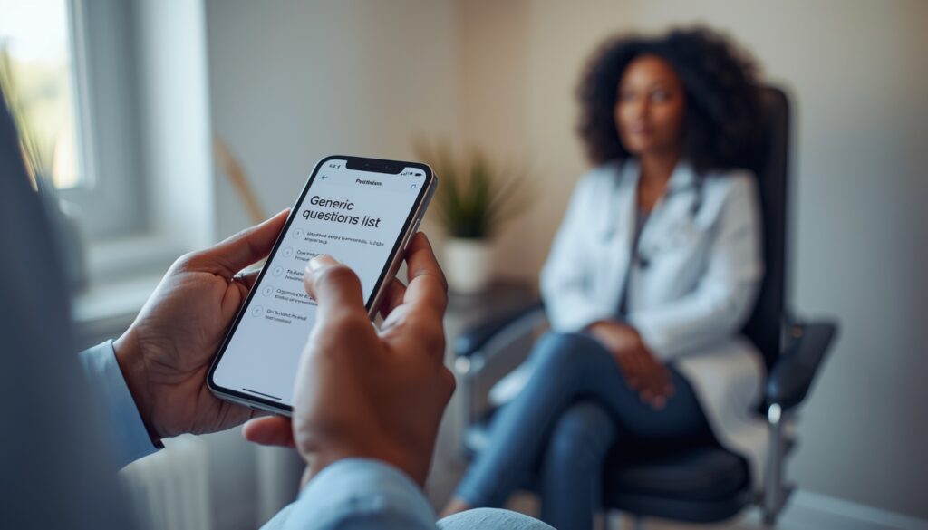 A patient is talking to his provider regarding ChatGPTHealth recommended questions